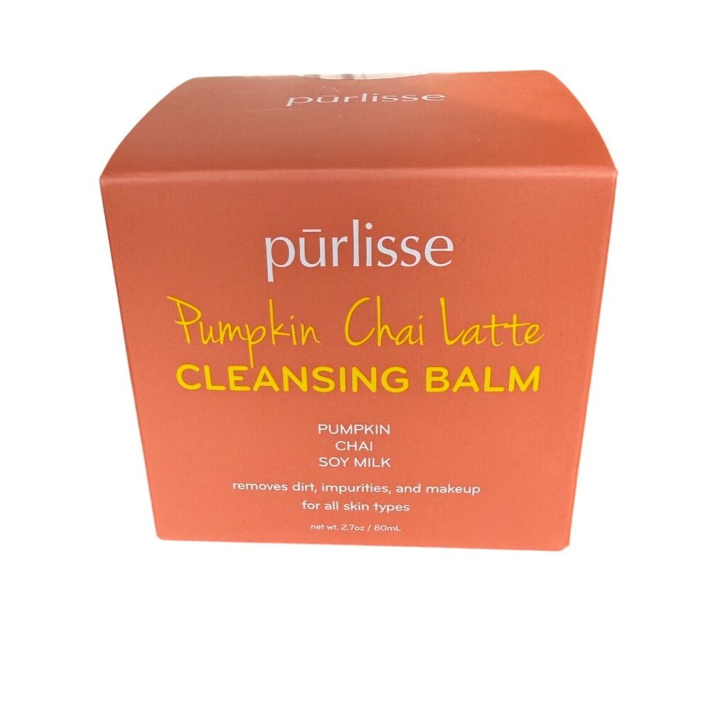 Purlisse Cleansing Balm Full Size 2.7oz Pumpkin Chai Latte Removes Makeup - Picture 8 of 9